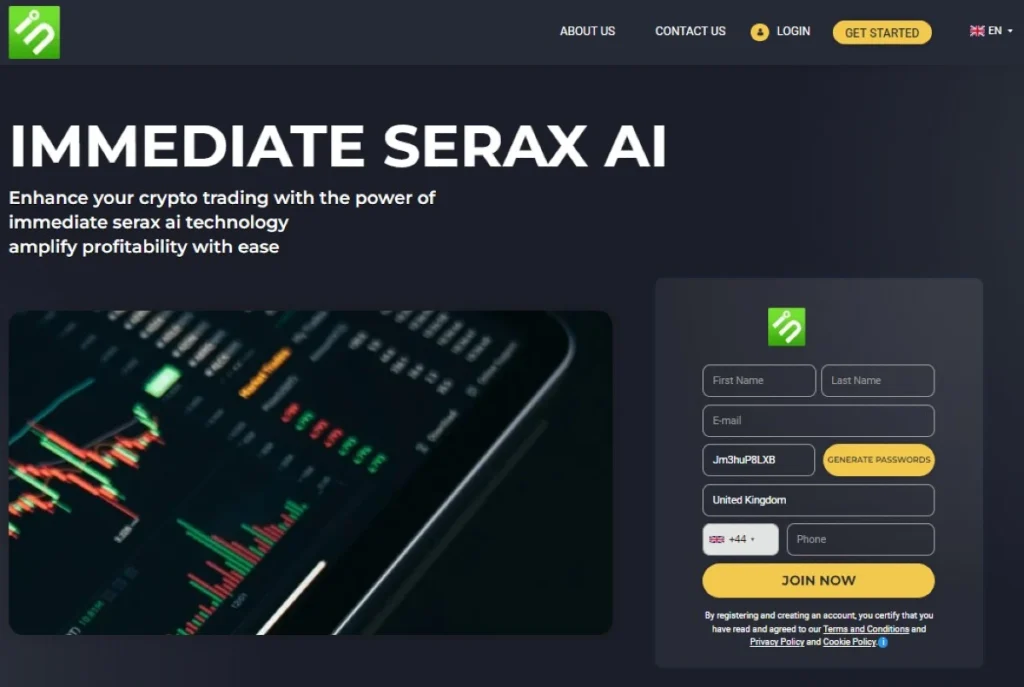 Immediate Serax AI website