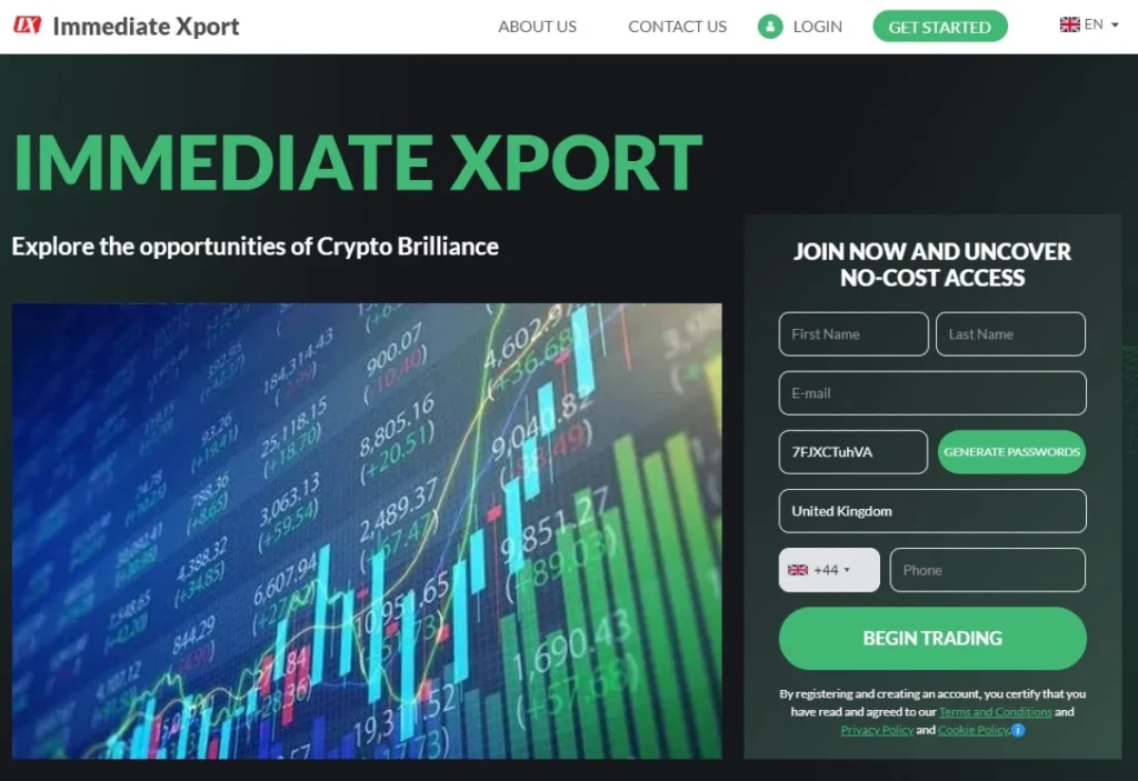 Immediate Xport Website