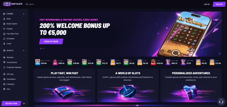 Fast Slots - sign up bonus