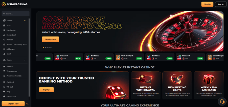 InstantCasino - welcome offer