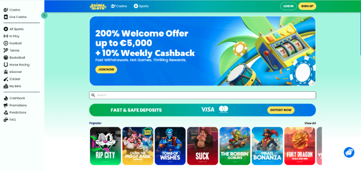 Samba Slots - top SA online casino - welcome offer